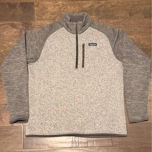 Patagonia Men's Two-Tone Gray Zip-Up Sweater